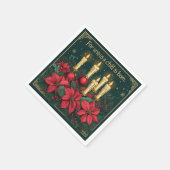 Feestelijke Bloemen Kaarsen Bijbel Verse Decoupage Servet (Hoek)