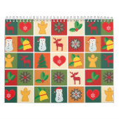 Feestelijke Bloemen Kerst Botanische Vakantie Ontw Kalender (Hoes)