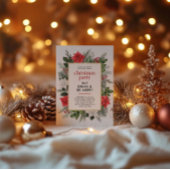 Feestelijke Bloemen Lijst Kerstfeest Kaart