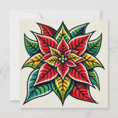 Feestelijke Bloemen Pop Art Poinsettia Scrapbook Kaart (Voorkant)