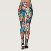 Feestelijke & Bloemen Suikerschedels Leggings (Achterkant)