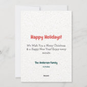 Feestelijke Bloemenkrans Kerstrood Foto Feestdagenkaart (Achterkant)