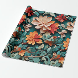 Feestelijke Bloemrijke Elegantie Cadeaupapier