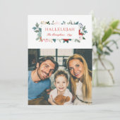 Feestelijke Bloemstuk Foto Feestdagenkaart (Staand voorkant)