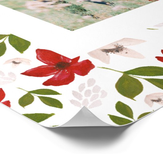 Feestelijke bloemstukken in het wit poster (Hoek)