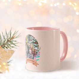 Feestelijke Bloesems Blush Pink Bloemen Foto Mok