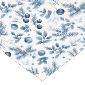 Feestelijke Blue Holly Berries en Pine Christmas Korte Tafelloper (Hoek)