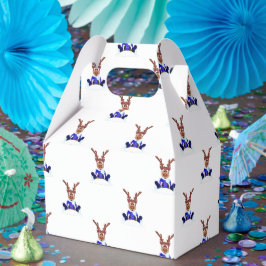 Feestelijke Blue Kasky Kerstrendier Bedankdoosjes