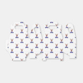 Feestelijke Blue Kasky Kerstrendier Bedankdoosjes (Uitgevouwen)