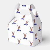 Feestelijke Blue Kasky Kerstrendier Bedankdoosjes (Voorkant Zijde)