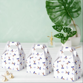 Feestelijke Blue Kasky Kerstrendier Bedankdoosjes