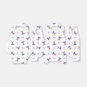 Feestelijke Blue Kasky Kerstrendier Bedankdoosjes (Uitgevouwen)