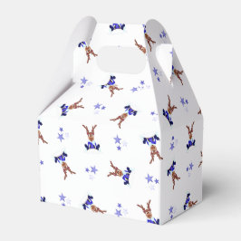 Feestelijke Blue Kasky Kerstrendier Bedankdoosjes