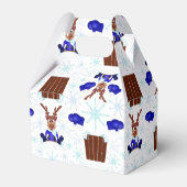 Feestelijke Blue Kasky Kerstrendier Bedankdoosjes (Achterkant)