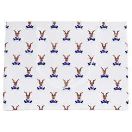 Feestelijke Blue Kasky Kerstrendier Groot Cadeauzakje