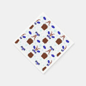 Feestelijke Blue Kasky Kerstrendier Servet (Hoek)