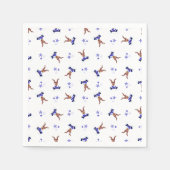 Feestelijke Blue Kasky Kerstrendier Servet (Voorkant)