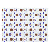 Feestelijke Blue Kasky Kerstrendier Tafelkleed (Voorkant (Horizontaal))