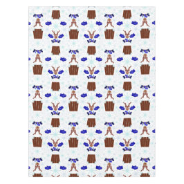 Feestelijke Blue Kasky Kerstrendier Tafelkleed