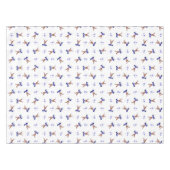 Feestelijke Blue Kasky Kerstrendier Tafelkleed (Voorkant (Horizontaal))