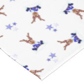 Feestelijke Blue Kasky Kerstrendier Tafelkleed (Gekanteld)