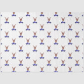 Feestelijke Blue Kasky Kerstrendier Tissuepapier (Voorkant)