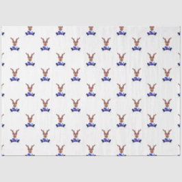 Feestelijke Blue Kasky Kerstrendier Tissuepapier