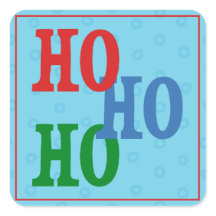 Feestelijke Blue Polka Dot Holiday Gift Label Stic