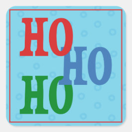 Feestelijke Blue Polka Dot Holiday Gift Label Stic