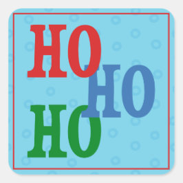 Feestelijke Blue Polka Dot Holiday Gift Label Stic