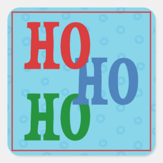 Feestelijke Blue Polka Dot Holiday Gift Label Stic