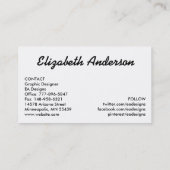 Feestelijke Blue Snowflake Winter Visitekaartjes (Achterkant)