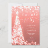 Feestelijke Blush Kerstboom Bedrijfs Vakantie  Kaart (Voorkant)