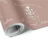 Feestelijke Blush Pink Gold Notenkraker Kerst Donk Cadeaupapier (Rol Hoek)