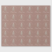 Feestelijke Blush Pink Gold Notenkraker Kerst Donk Cadeaupapier (Vlak)
