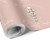 Feestelijke Blush Pink Gold Notenkraker Kerst Donk Cadeaupapier (Rol Hoek)