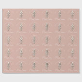 Feestelijke Blush Pink Gold Notenkraker Kerst Donk Cadeaupapier (Vlak)