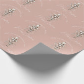 Feestelijke Blush Pink Gold Notenkraker Kerst Donk Cadeaupapier (Hoek)