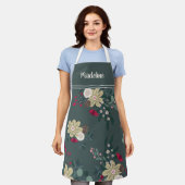 Feestelijke Boerderij Bloemen Gepersonaliseerde Ke Schort (Gedragen)
