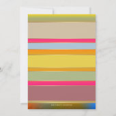 Feestelijke Boheemse Cocktail Verjaardag Uitnodigi Kaart (Achterkant)