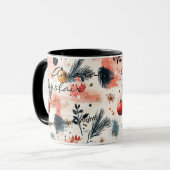 Feestelijke Boho Chic gepersonaliseerde mok voor v (Voorkant links)