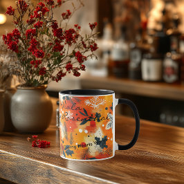 Feestelijke Boho Chic Kerstmis - Persoonlijke Naam Mok