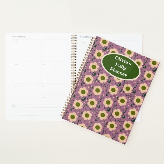 Feestelijke Boho Flowers,  dagelijkse planner (Display)