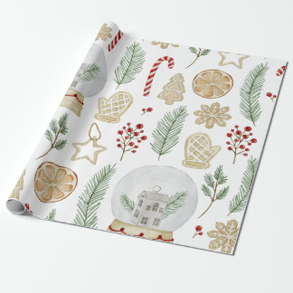 Feestelijke Boho Kerst Cadeaupapier