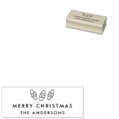 Feestelijke bollen Kerststempel Rubberstempel (Gestempeld)