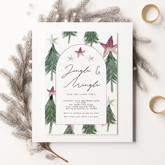 Feestelijke Bomen Arch Jingle en Mingle Kantoor Pa Kaart