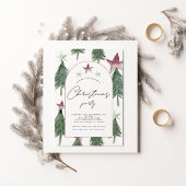 Feestelijke Bomen Arch Kerstfeest uitnodiging