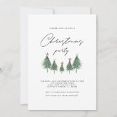 Feestelijke Bomen Kerstfeest uitnodiging (Voorkant)