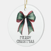 Feestelijke boog Moderne aangepaste foto Vrolijk K Keramisch Ornament (Links)