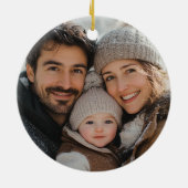 Feestelijke boog Moderne aangepaste foto Vrolijk K Keramisch Ornament (Achterkant)